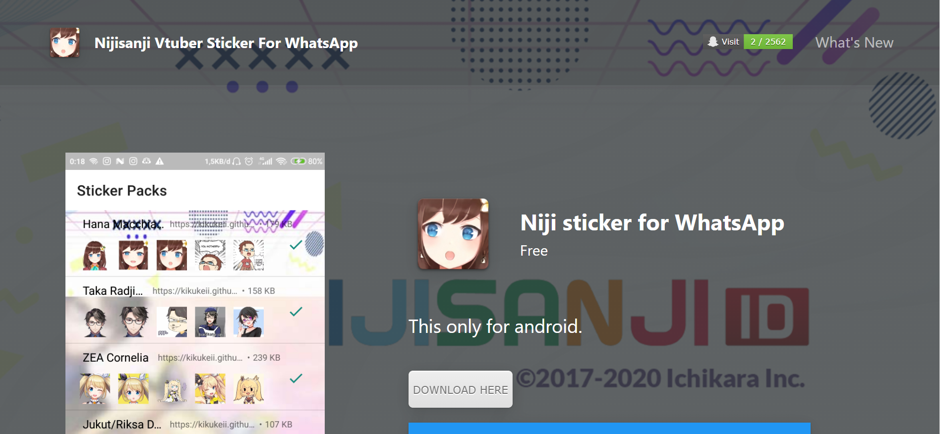 Nijisanji Vtuber Sticker For WhatsApp